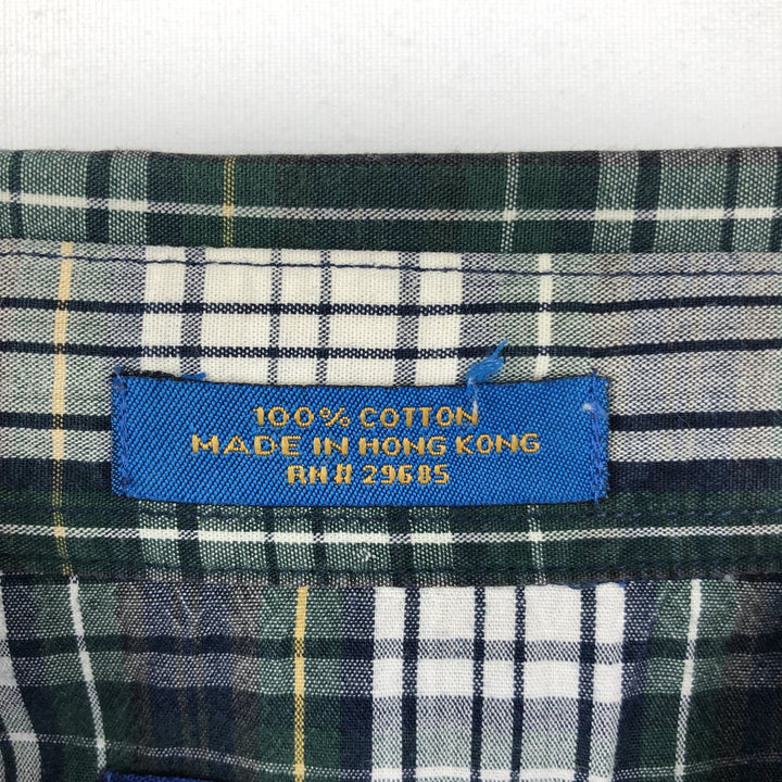 2000'S Pendleton Tartan Check Short-Sleeve Western Shirt, Men's Size L (approx.) cotton white type Vintage Second Hand