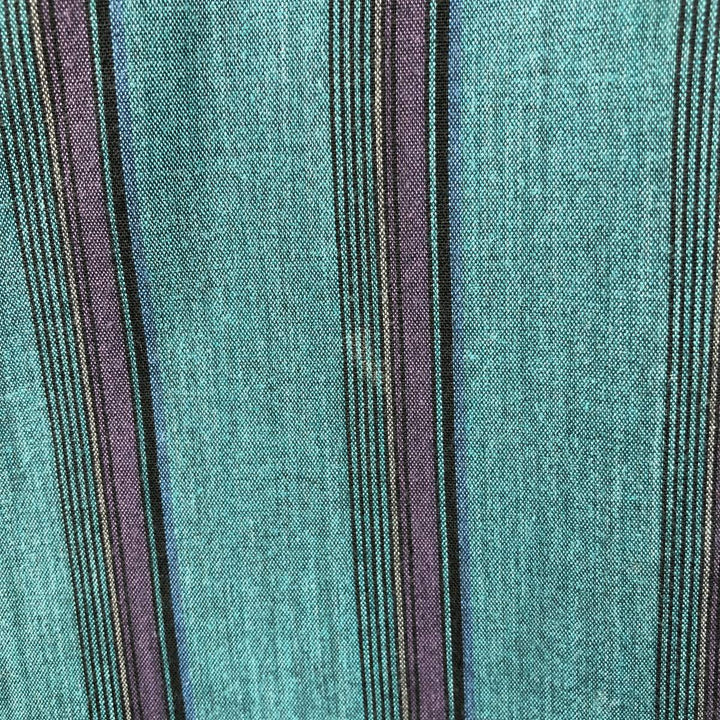Wrangler Stripe Pattern Short-Sleeve Western Shirt, Men's Size L (approx.) polyester Blue type light blue Vintage Second Hand