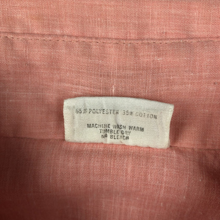 70s-80'S ELY PLAINS Short-Sleeve Western Shirt, Men's Size M (Equivalent), Vintage polyester coral Vintage Second Hand