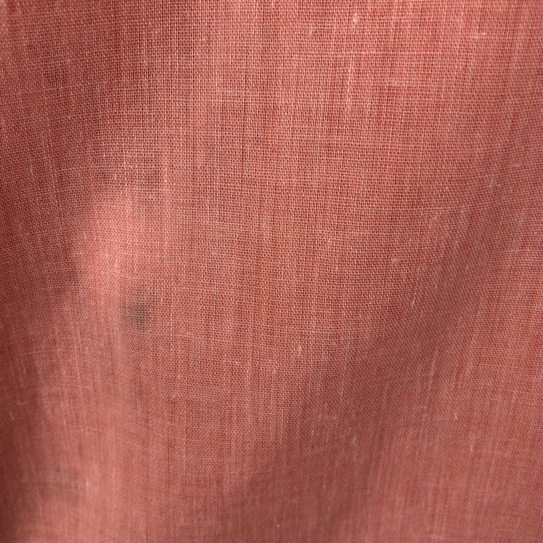 70s-80'S ELY PLAINS Short-Sleeve Western Shirt, Men's Size M (Equivalent), Vintage polyester coral Vintage Second Hand