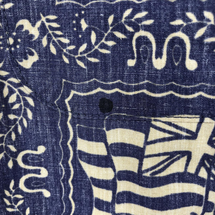 80s-90'S Reyn Spooner Diamond Head Tag Lahaina Sailor Aloha Shirt, Boxy Shirt, Made in USA, Men's XL equivalent. cotton blue type Vintage Second Hand