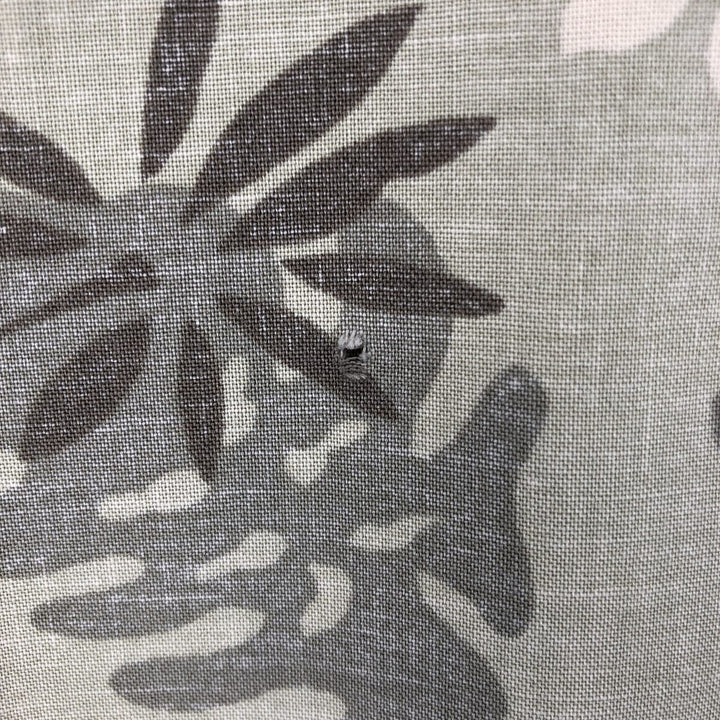 Eddie Bauer Leaf Pattern Hawaiian Aloha Shirt, Box Shirt, Men's Size L (approx.) cotton Khaki type sage green Vintage Second Hand