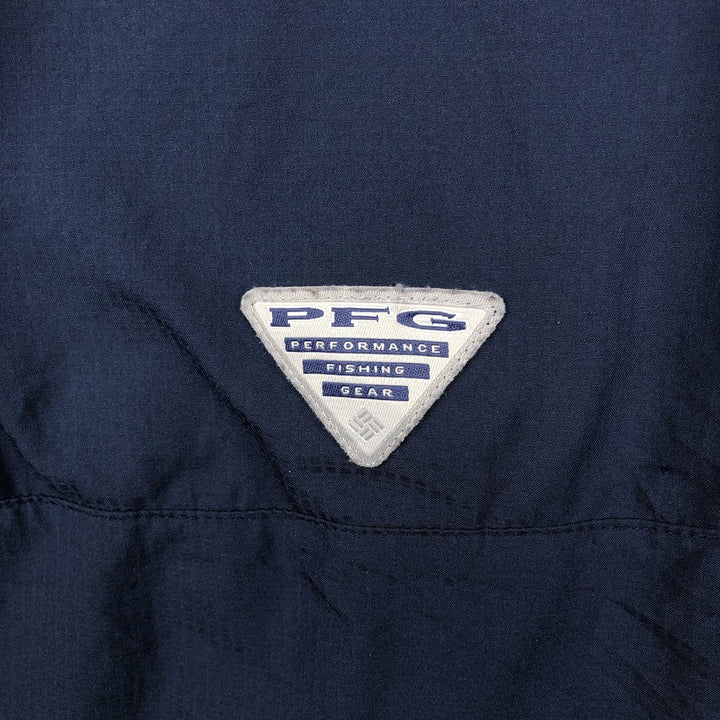 Columbia PFG TAMIAMI OMNI-SHADE Omni-Shade Button-down Short Sleeve Fishing Shirt Men's XL polyester navy blue type Vintage Second Hand