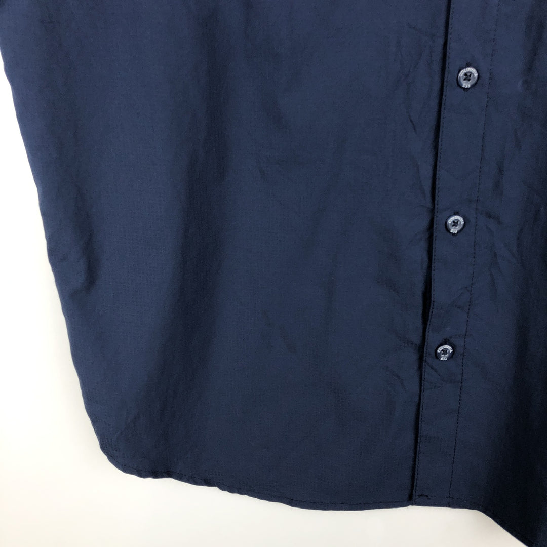 Columbia PFG TAMIAMI OMNI-SHADE Omni-Shade Button-down Short Sleeve Fishing Shirt Men's XL polyester navy blue type Vintage Second Hand