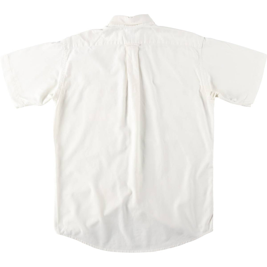 Lacoste LACOSTE Short-Sleeve Button-Down Shirt, Men's Size M (approx.) unclear white type Vintage Second Hand