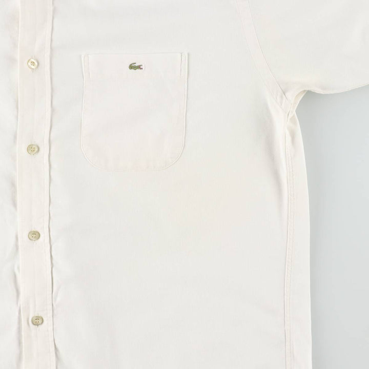Lacoste LACOSTE Short-Sleeve Button-Down Shirt, Men's Size M (approx.) unclear white type Vintage Second Hand