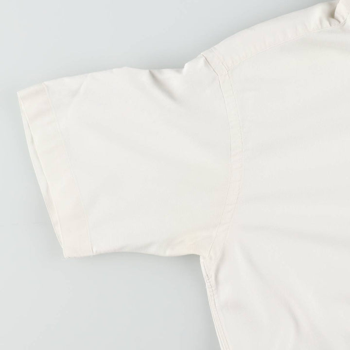 Lacoste LACOSTE Short-Sleeve Button-Down Shirt, Men's Size M (approx.) unclear white type Vintage Second Hand