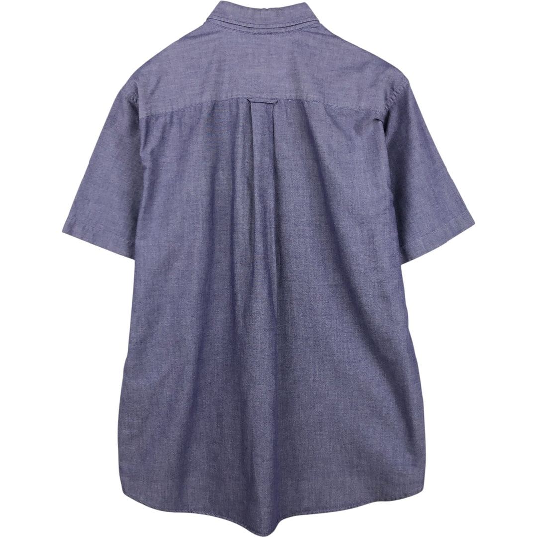Lacoste short-sleeved button-down shirt, size 41 (equivalent to men's XL). cotton blue type Vintage Second Hand