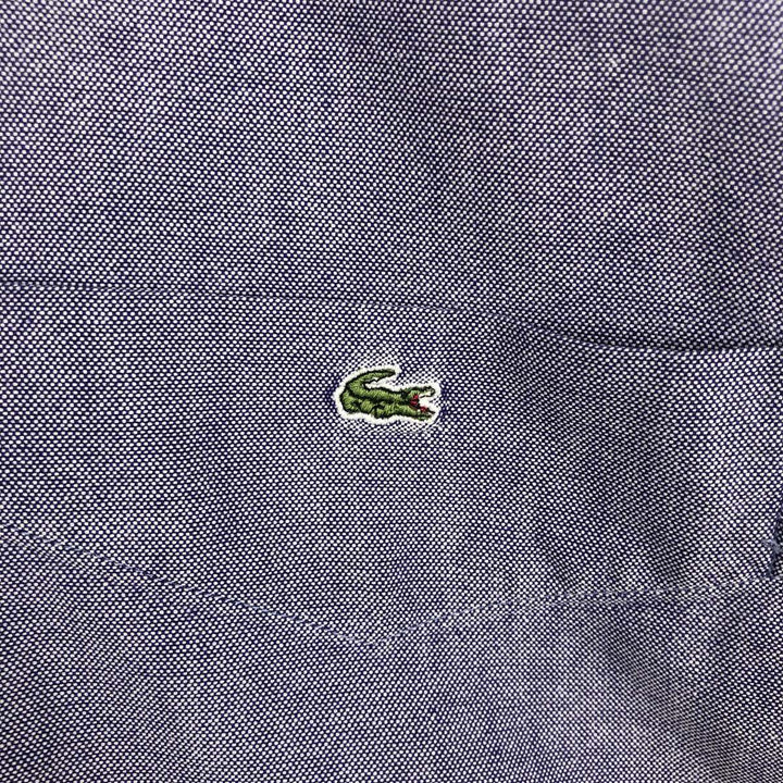 Lacoste short-sleeved button-down shirt, size 41 (equivalent to men's XL). cotton blue type Vintage Second Hand