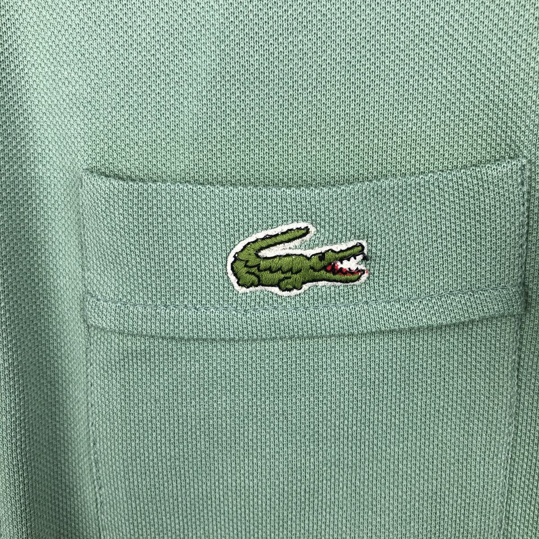 1970'S Lacoste CHEMISE French Lacoste pique short-sleeved box shirt, men's size S equivalent, vintage. unclear Emerald green Vintage Second Hand