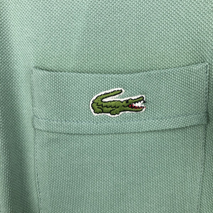 1970'S Lacoste CHEMISE French Lacoste pique short-sleeved box shirt, men's size S equivalent, vintage. unclear Emerald green Vintage Second Hand