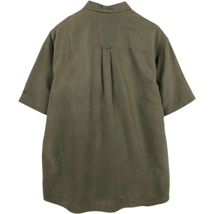 2000'S Columbia XCO Short-Sleeve Button-Down Shirt, Men's Size XL Modal Khaki type Vintage Second Hand