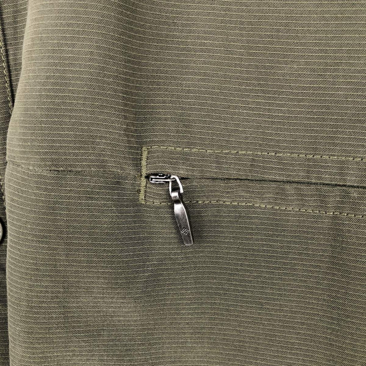 2000'S Columbia XCO Short-Sleeve Button-Down Shirt, Men's Size XL Modal Khaki type Vintage Second Hand