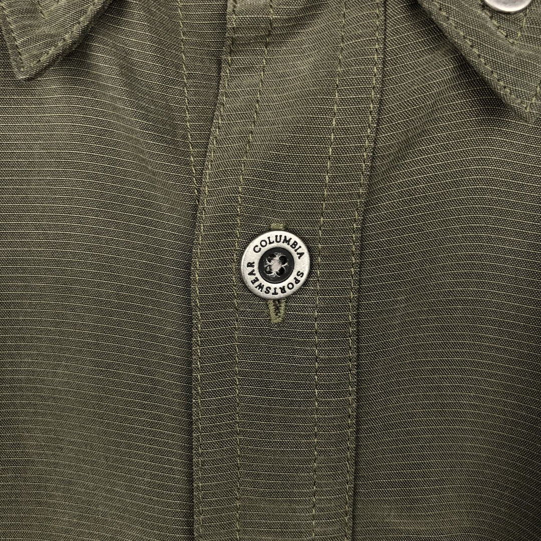 2000'S Columbia XCO Short-Sleeve Button-Down Shirt, Men's Size XL Modal Khaki type Vintage Second Hand