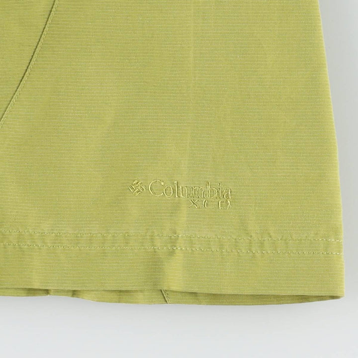 Columbia XCO Short-Sleeve Button-Down Shirt, Men's Size L (approx.) Modal green type yellow green Vintage Second Hand