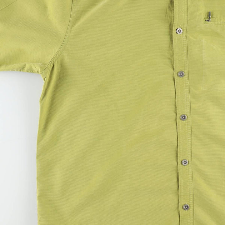 Columbia XCO Short-Sleeve Button-Down Shirt, Men's Size L (approx.) Modal green type yellow green Vintage Second Hand