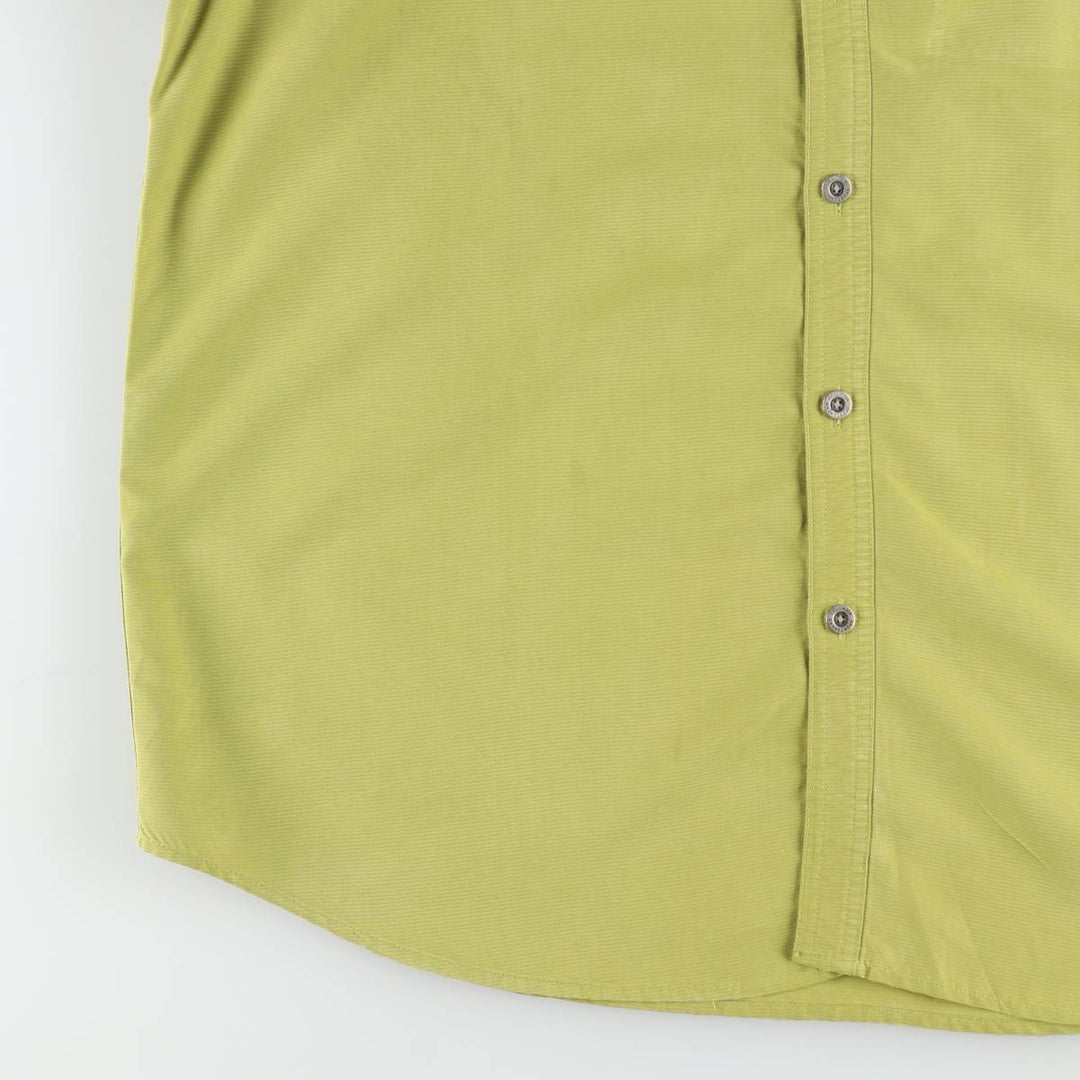 Columbia XCO Short-Sleeve Button-Down Shirt, Men's Size L (approx.) Modal green type yellow green Vintage Second Hand