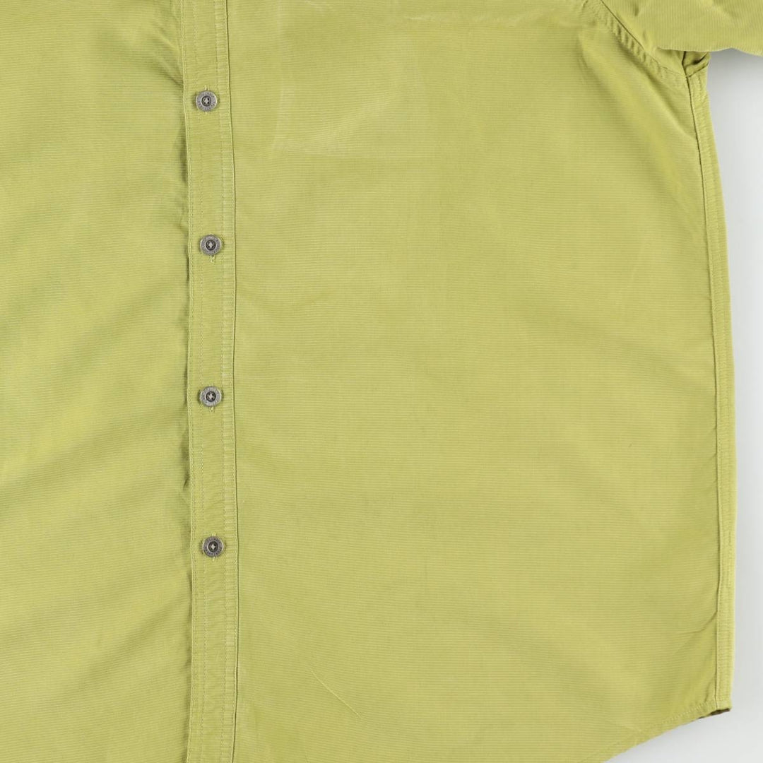 Columbia XCO Short-Sleeve Button-Down Shirt, Men's Size L (approx.) Modal green type yellow green Vintage Second Hand
