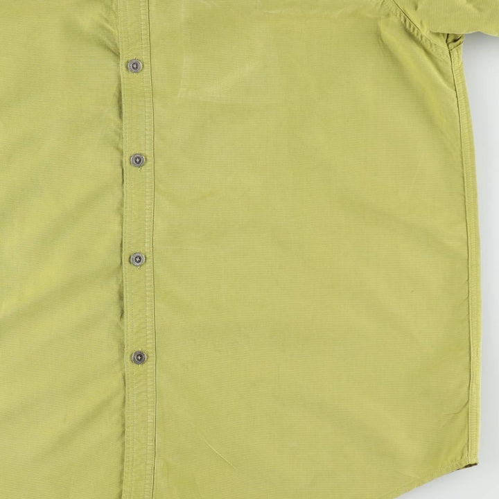 Columbia XCO Short-Sleeve Button-Down Shirt, Men's Size L (approx.) Modal green type yellow green Vintage Second Hand