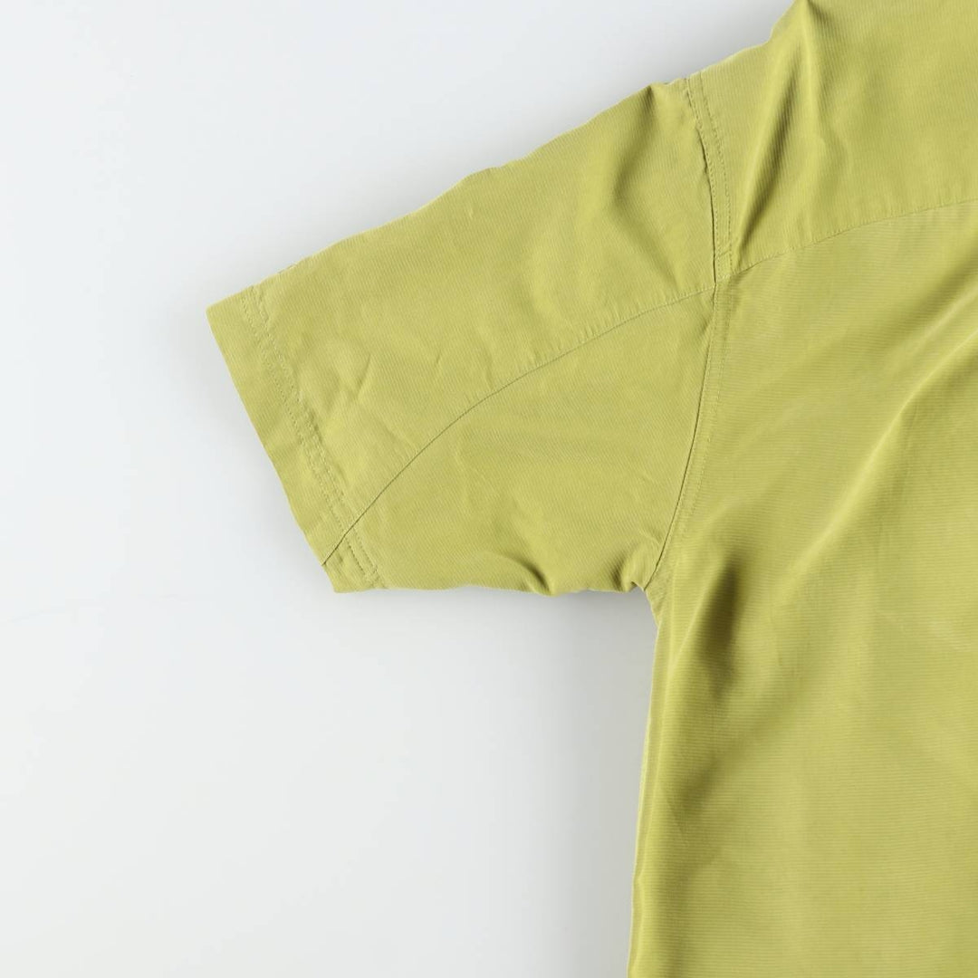 Columbia XCO Short-Sleeve Button-Down Shirt, Men's Size L (approx.) Modal green type yellow green Vintage Second Hand