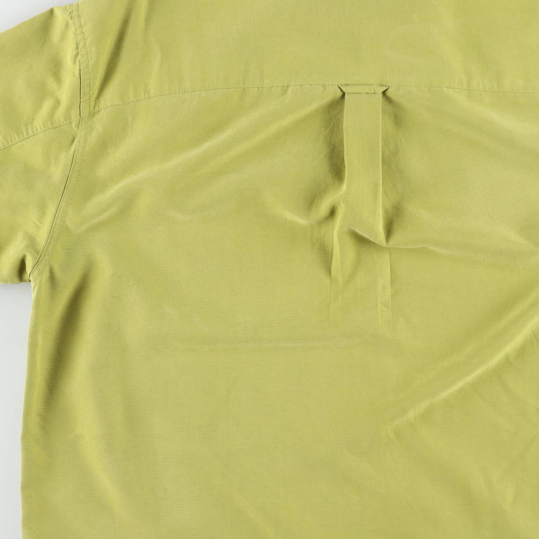 Columbia XCO Short-Sleeve Button-Down Shirt, Men's Size L (approx.) Modal green type yellow green Vintage Second Hand