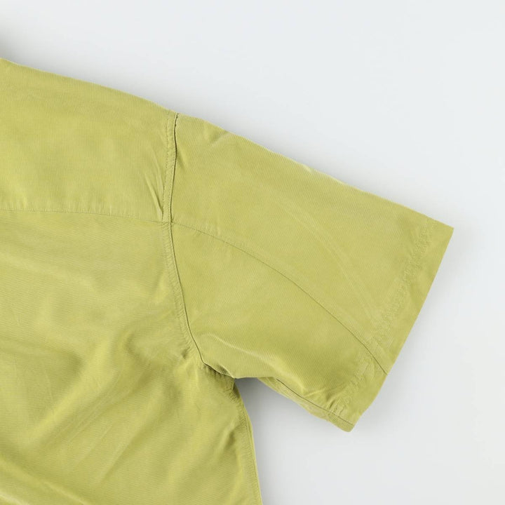 Columbia XCO Short-Sleeve Button-Down Shirt, Men's Size L (approx.) Modal green type yellow green Vintage Second Hand