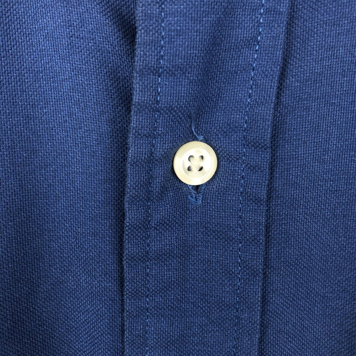 Eddie Bauer Short-Sleeve Button-Down Shirt, Men's Size M (approx.) cotton blue type Vintage Second Hand
