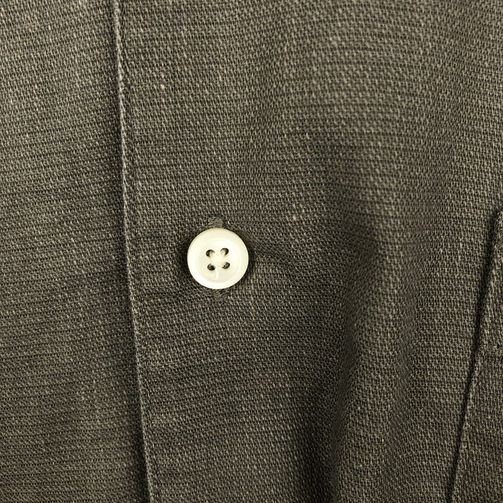 GAP Short-Sleeve Open-Collar Cotton Shirt, Boxy Fit, Men's Size L (approx.) cotton Khaki type Vintage Second Hand