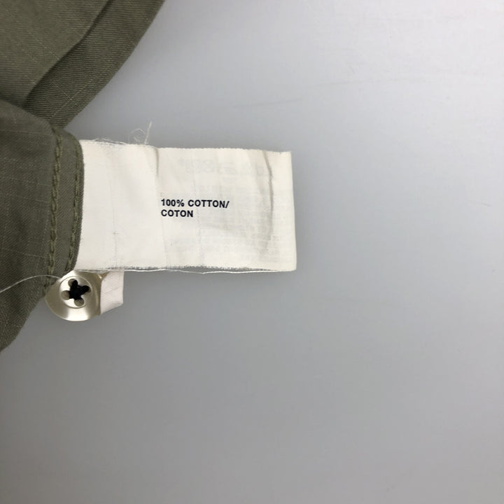 2000'S GAP RELAXED Short-Sleeve Cotton Box Shirt, Men's XL equivalent. cotton Khaki type sage green Vintage Second Hand