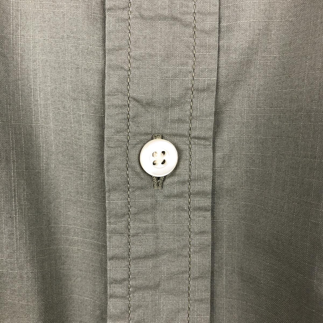 2000'S GAP RELAXED Short-Sleeve Cotton Box Shirt, Men's XL equivalent. cotton Khaki type sage green Vintage Second Hand
