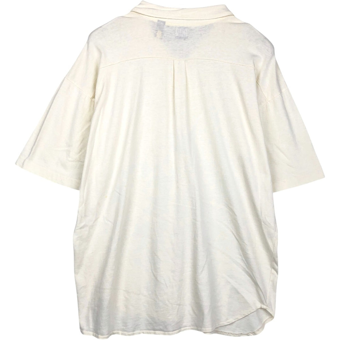 90'S GAP (Old GAP) Short-Sleeve Open-Collar Cotton Shirt, Men's Size XL (Equivalent), Vintage cotton ivory Vintage Second Hand