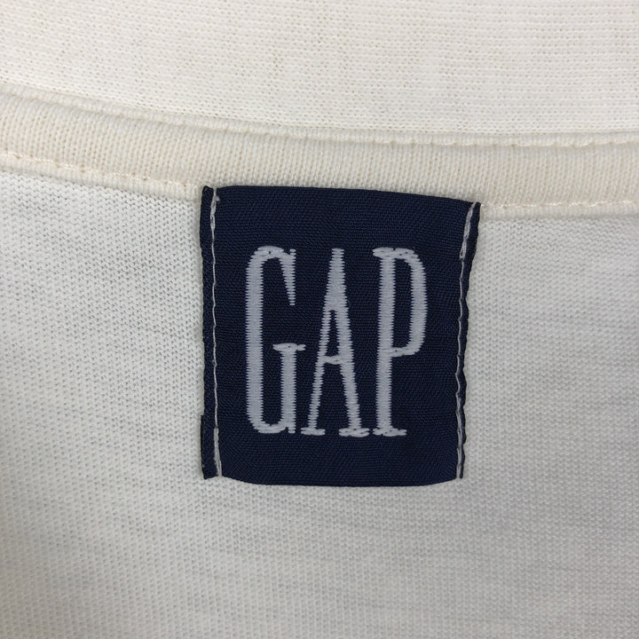 90'S GAP (Old GAP) Short-Sleeve Open-Collar Cotton Shirt, Men's Size XL (Equivalent), Vintage cotton ivory Vintage Second Hand