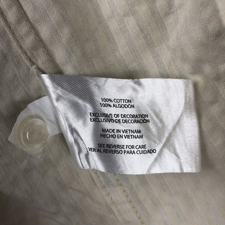 2000'S GAP Seersucker Short-Sleeve Open-Collar Cotton Shirt, Boxy Fit, Men's Size XL cotton unbleached Vintage Second Hand