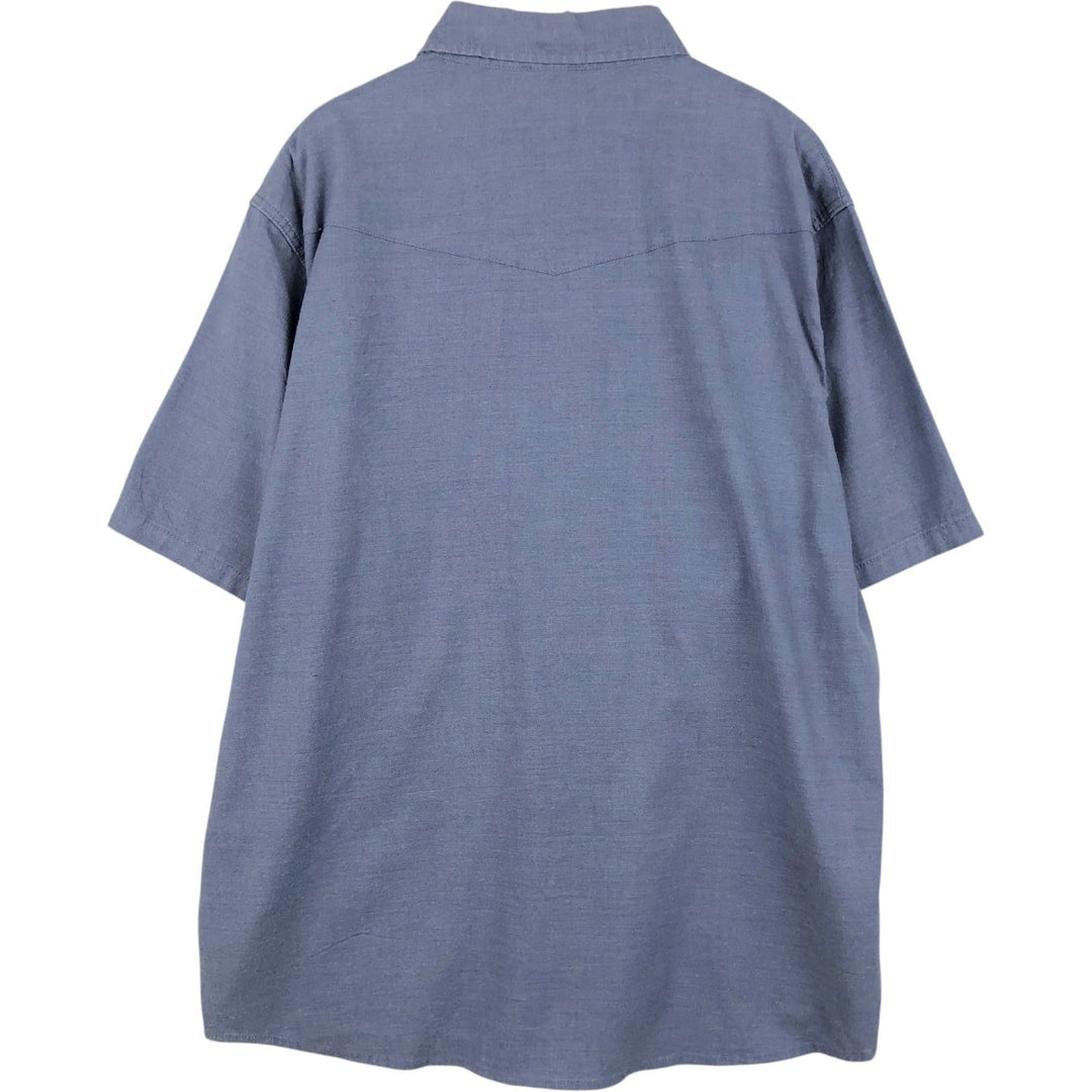 Patagonia 53340SP19 Short-Sleeve Western Shirt, Men's Size XL (approx.) Hemp blue type Vintage Second Hand