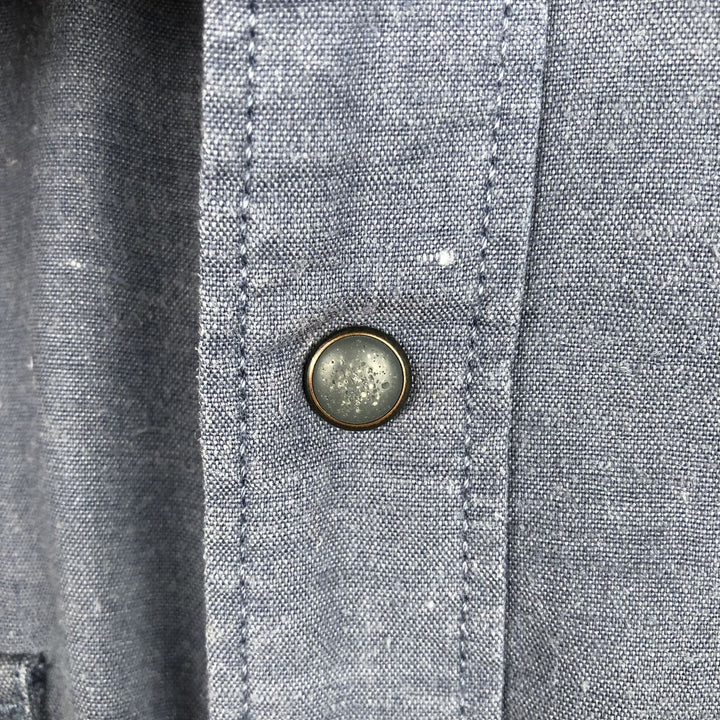 Patagonia 53340SP19 Short-Sleeve Western Shirt, Men's Size XL (approx.) Hemp blue type Vintage Second Hand