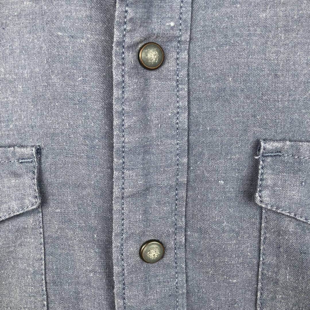 Patagonia 53340SP19 Short-Sleeve Western Shirt, Men's Size XL (approx.) Hemp blue type Vintage Second Hand