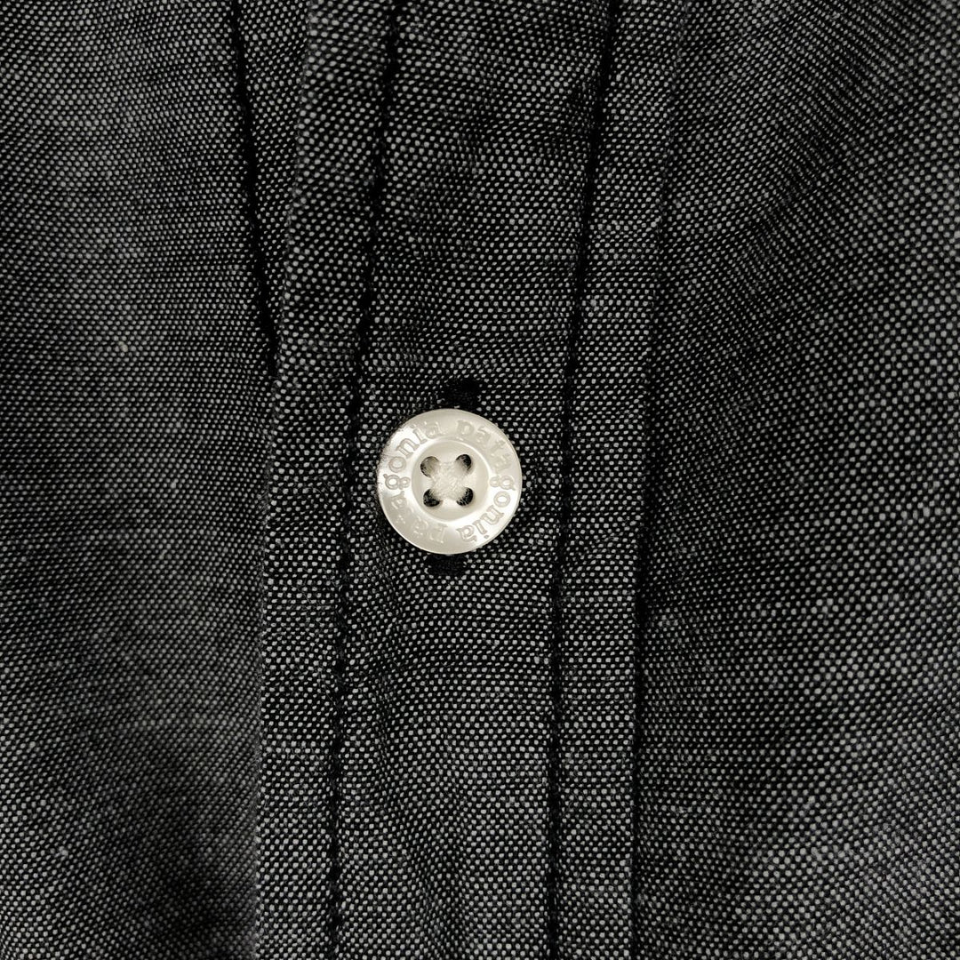 Patagonia Bluffside Shirt 54120SP13 Chambray Short-Sleeve Button-Down Shirt Men's Size M Organic cotton Charcoal Vintage Second Hand