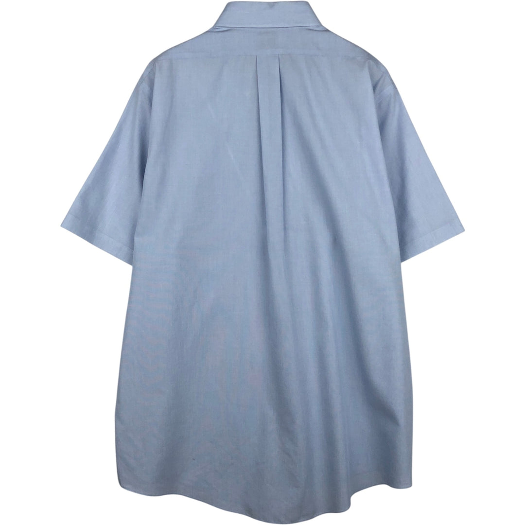 Brooks Brothers Est.1818 short sleeve button-down shirt, men's size L cotton Blue type light blue Vintage Second Hand
