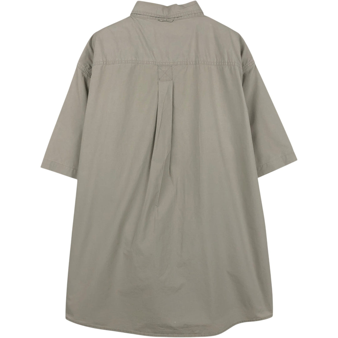 90s-00'S Timberland WEATHERGEAR short-sleeved button-down shirt, men's size L (approx.) cotton Beige type Vintage Second Hand
