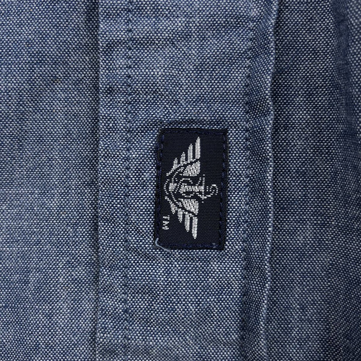 90'S Levi's DOCKERS Button-Down Short-Sleeve Chambray Shirt, Men's Size M (approx.), Vintage cotton blue type Vintage Second Hand