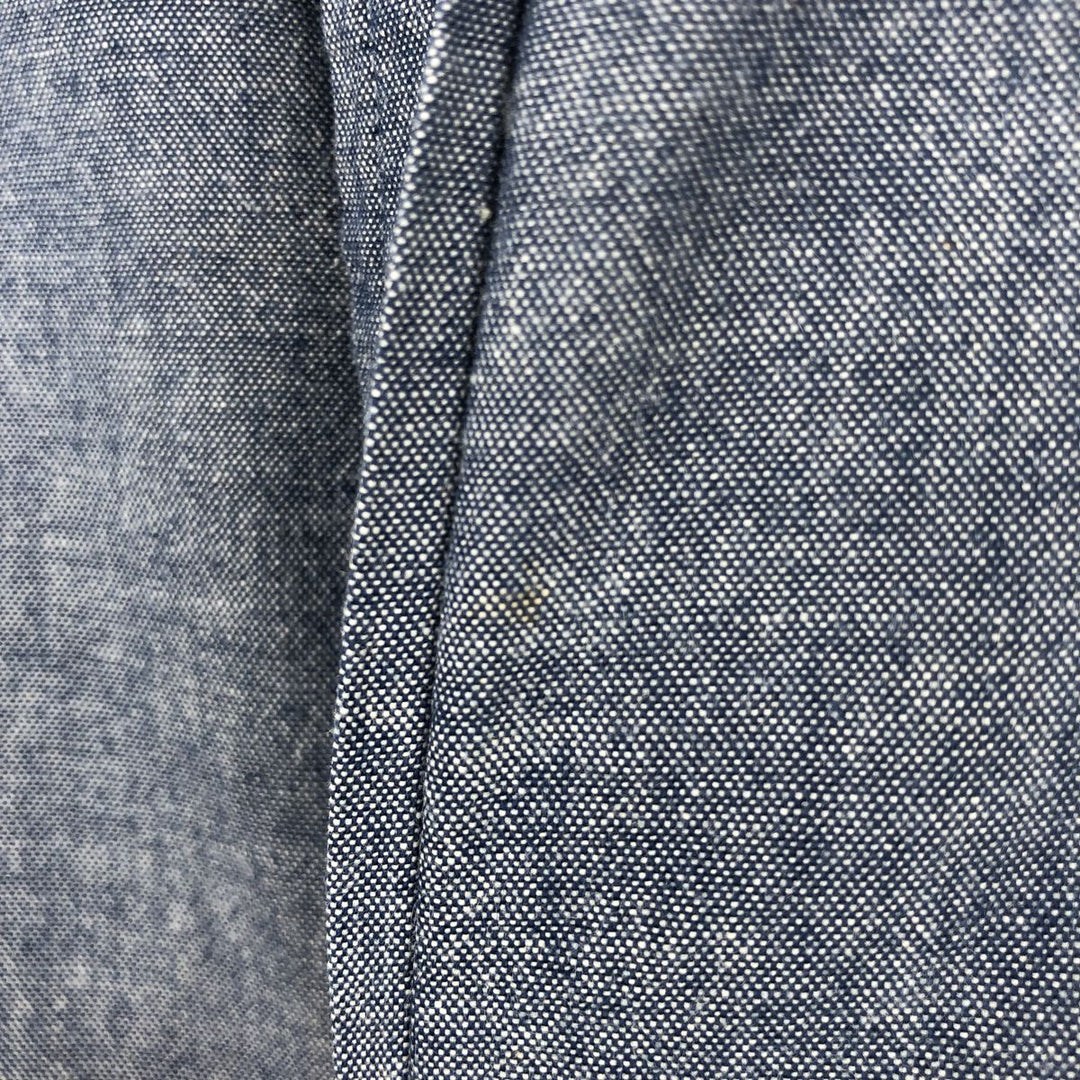 90'S Levi's DOCKERS Button-Down Short-Sleeve Chambray Shirt, Men's Size M (approx.), Vintage cotton blue type Vintage Second Hand