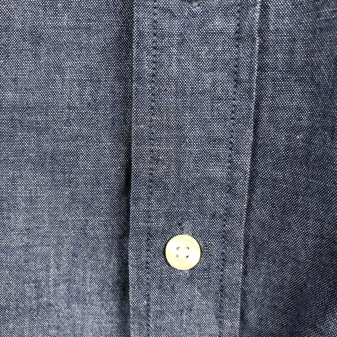 90'S Levi's DOCKERS Button-Down Short-Sleeve Chambray Shirt, Men's Size M (approx.), Vintage cotton blue type Vintage Second Hand