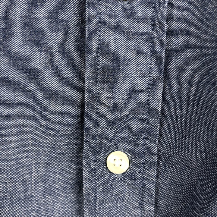 90'S Levi's DOCKERS Button-Down Short-Sleeve Chambray Shirt, Men's Size M (approx.), Vintage cotton blue type Vintage Second Hand