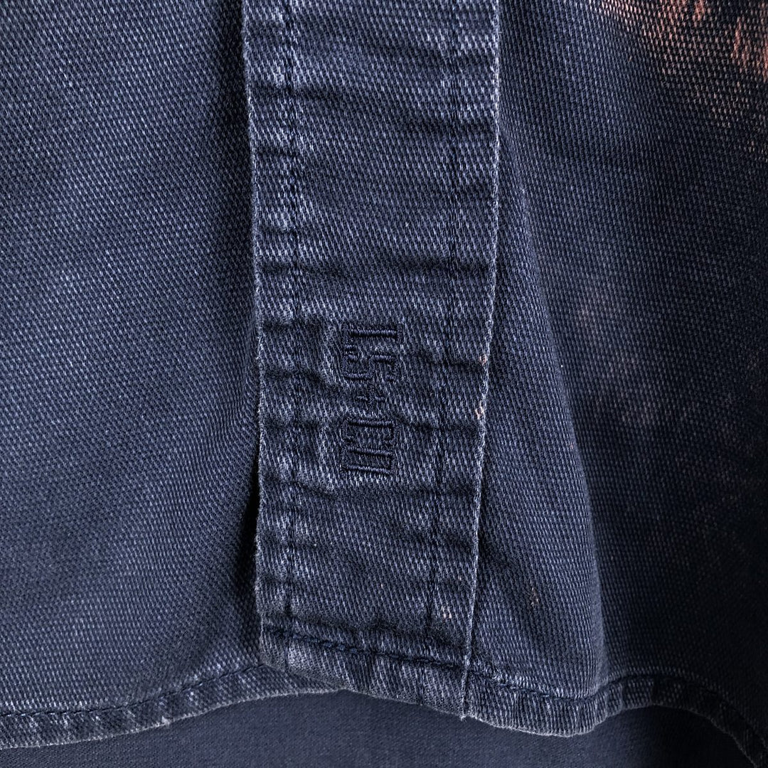 Levi's DRY GOODS Short-Sleeve Cotton Box Shirt, Men's Size M (approx.) cotton navy blue type Vintage Second Hand