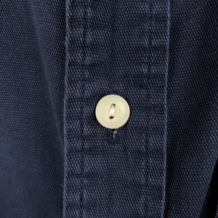 Levi's DRY GOODS Short-Sleeve Cotton Box Shirt, Men's Size M (approx.) cotton navy blue type Vintage Second Hand