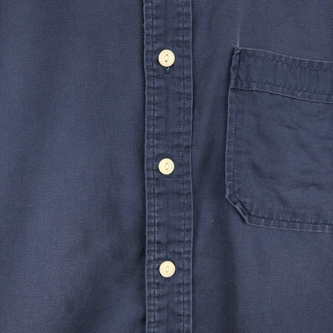 Levi's DRY GOODS Short-Sleeve Cotton Box Shirt, Men's Size M (approx.) cotton navy blue type Vintage Second Hand