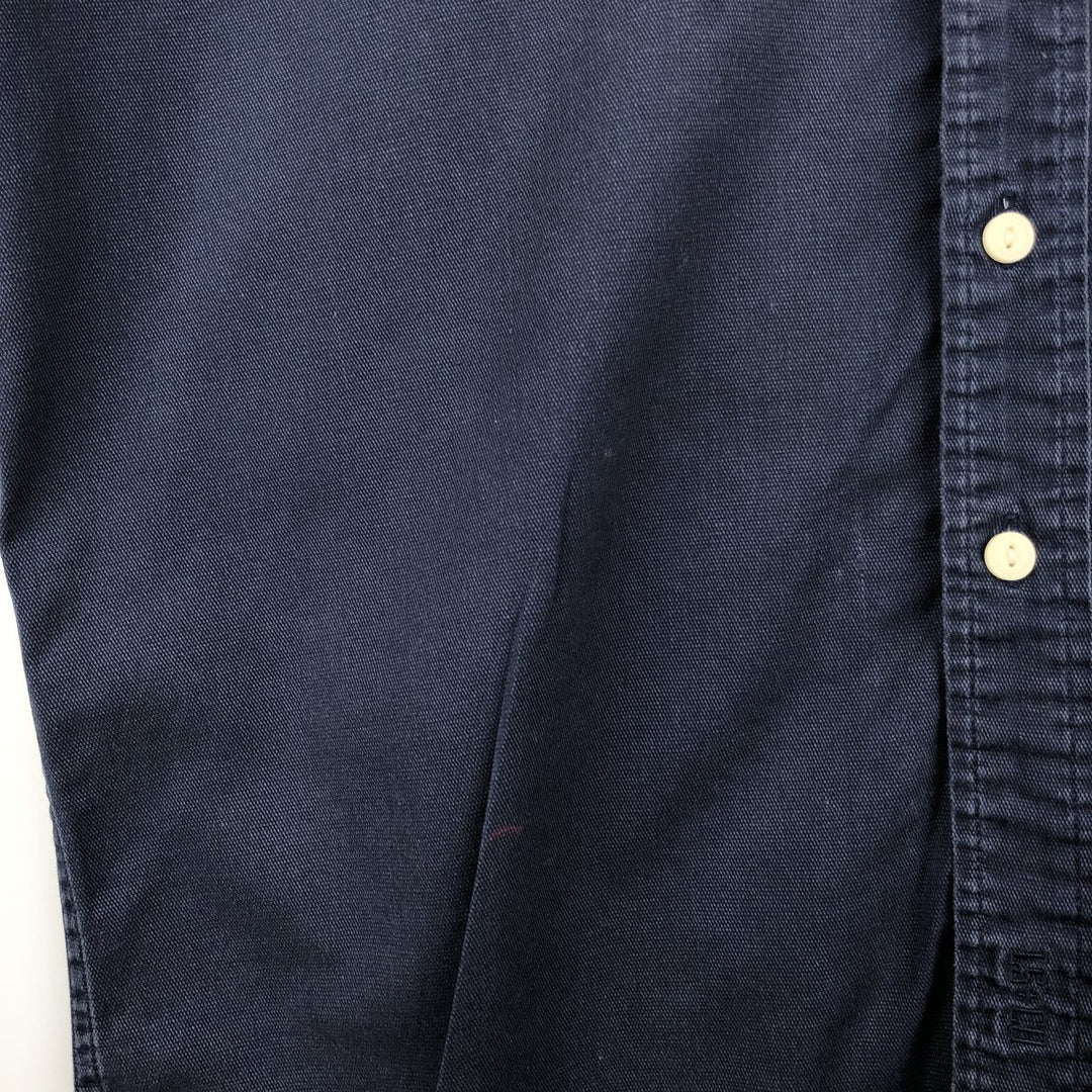 Levi's DRY GOODS Short-Sleeve Cotton Box Shirt, Men's Size M (approx.) cotton navy blue type Vintage Second Hand