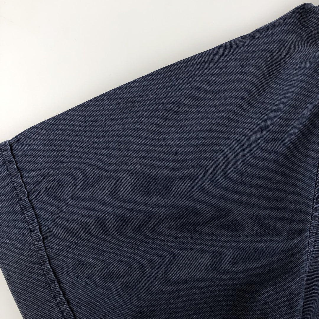 Levi's DRY GOODS Short-Sleeve Cotton Box Shirt, Men's Size M (approx.) cotton navy blue type Vintage Second Hand