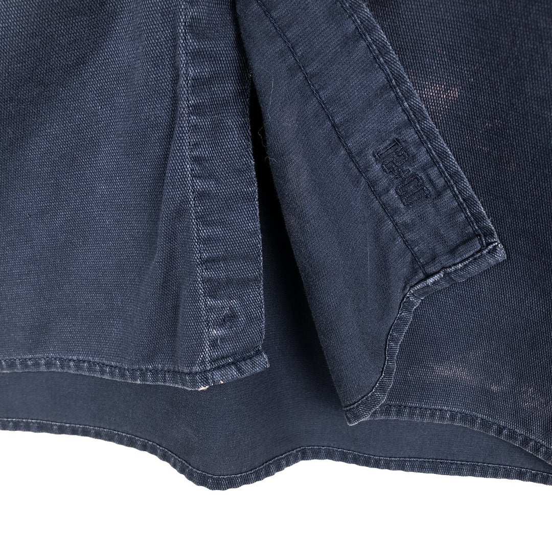 Levi's DRY GOODS Short-Sleeve Cotton Box Shirt, Men's Size M (approx.) cotton navy blue type Vintage Second Hand