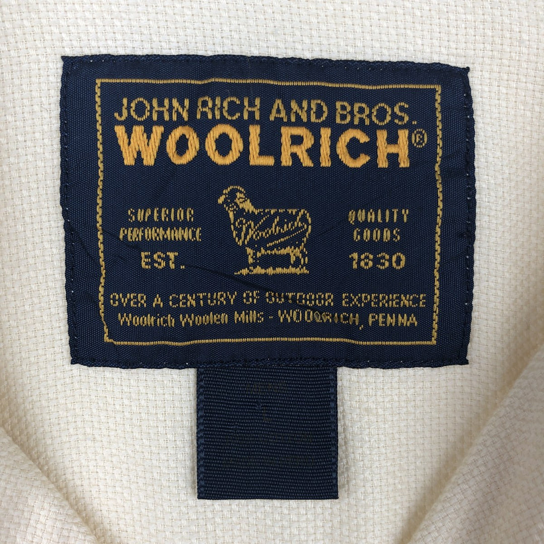 2000'S Woolrich Open Collar Short Sleeve Box Shirt, Men's Size XL (approx.) unclear yellow type Vintage Second Hand